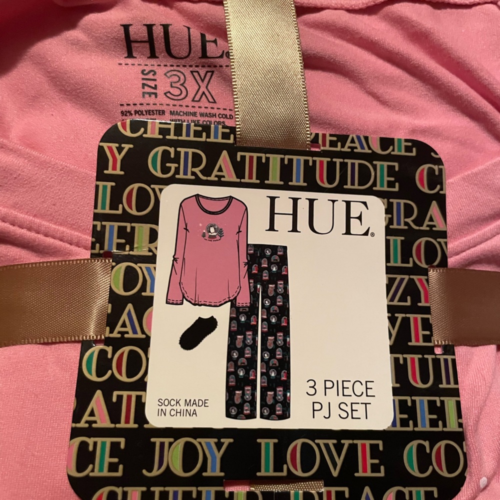 HUE penguin/snowglobe pajamas 3X NWT